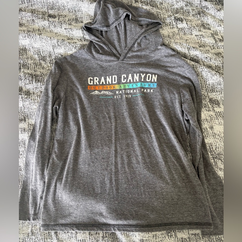 Grand Canyon Long Sleeve Hoodie Shirt Kids Size Large